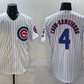 Chicago Cubs #4 Pete Crow-Armstrong White Cool Base Stitched Baseball Jersey