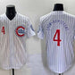 Chicago Cubs #4 Pete Crow-Armstrong White Pinstripe 2nd Alternate Limited Stitched Baseball Jersey
