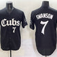 Chicago Cubs #7 Dansby Swanson Black 'Gothic North Side Edition' Vapor Premier Limited Stitched Baseball Jersey