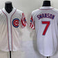 Chicago Cubs #7 Dansby Swanson White 2025 Independence Day Vapor Premier Limited Stitched Baseball Jersey