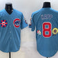 Chicago Cubs #8 Ian Happ Blue 2025 Tokyo Series 2nd Alternate Limited Stitched Baseball Jersey