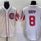 Chicago Cubs #8 Ian Happ White 2025 Independence Day Vapor Premier Limited Stitched Baseball Jersey
