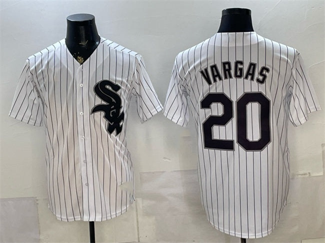 Chicago White Sox #20 Miguel Vargas White Home Stitched Baseball Jersey