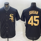 Chicago White Sox #45 Michael Jordan Black Gold Cool Base Stitched Baseball Jersey