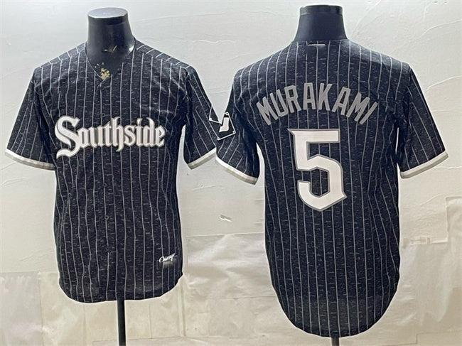 Chicago White Sox #5 Munetaka Murakami Black 2021 City Connect Cool Base Stitched Jersey