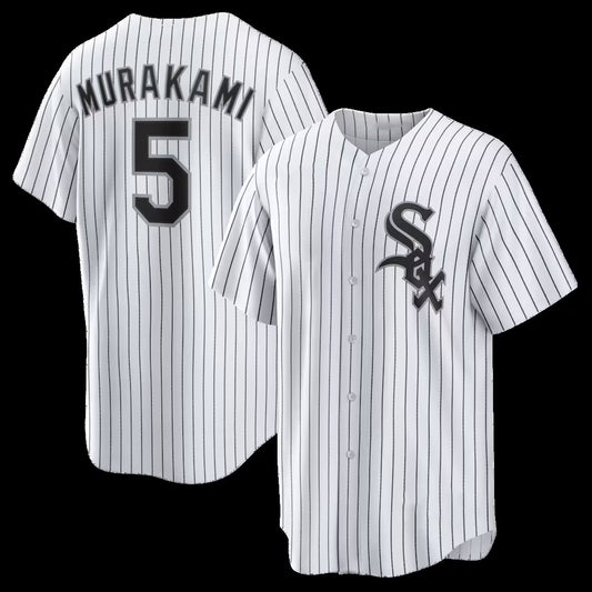 Chicago White Sox #5 Munetaka Murakami White Home Replica Stitched Baseball Jersey