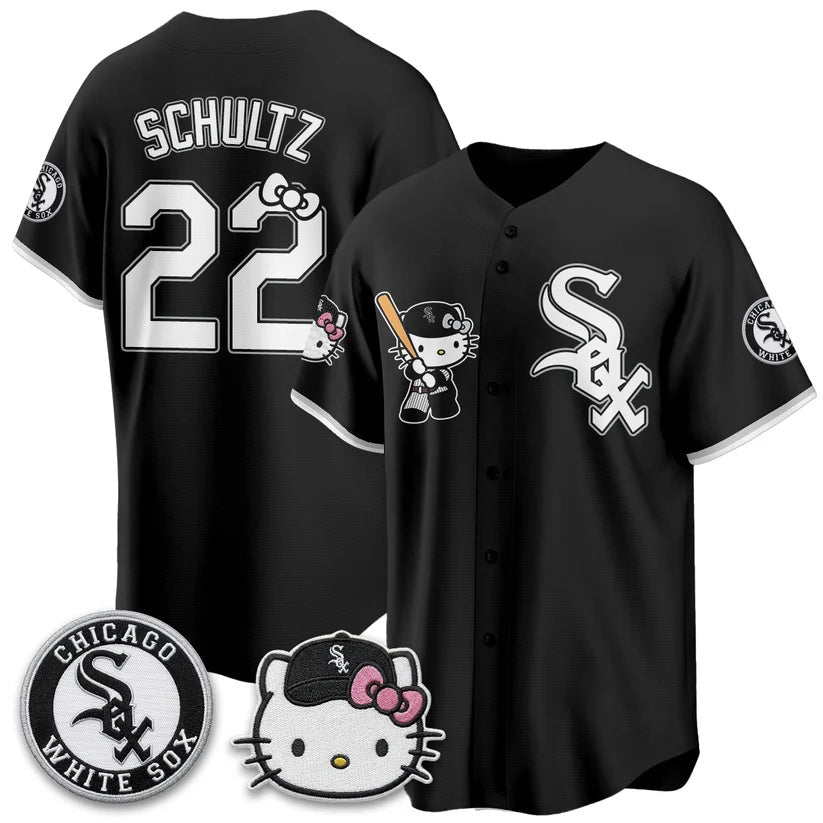 Chicago White Sox #22 Noah Schultz Black Puhics Meow KT Vapor Stitched Jersey