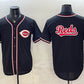 Cincinnati Reds Team Big Logo 2026 Fashion Replica Black Out Stitched Jersey