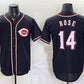 Cincinnati Reds #14 Pete Rose 2026 Fashion Replica Black Out Stitched Jersey