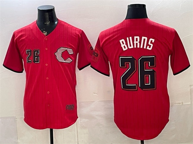 Cincinnati Reds #26 Chase Burns Red 2026 City Connect Stadium Stitched Jersey