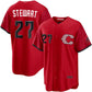 Cincinnati Reds #27 Sal Stewart Red Alternate Stitched Baseball Jersey