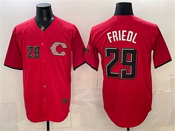 Cincinnati Reds #29 TJ Friedl Red 2026 City Connect Stadium Stitched Jersey