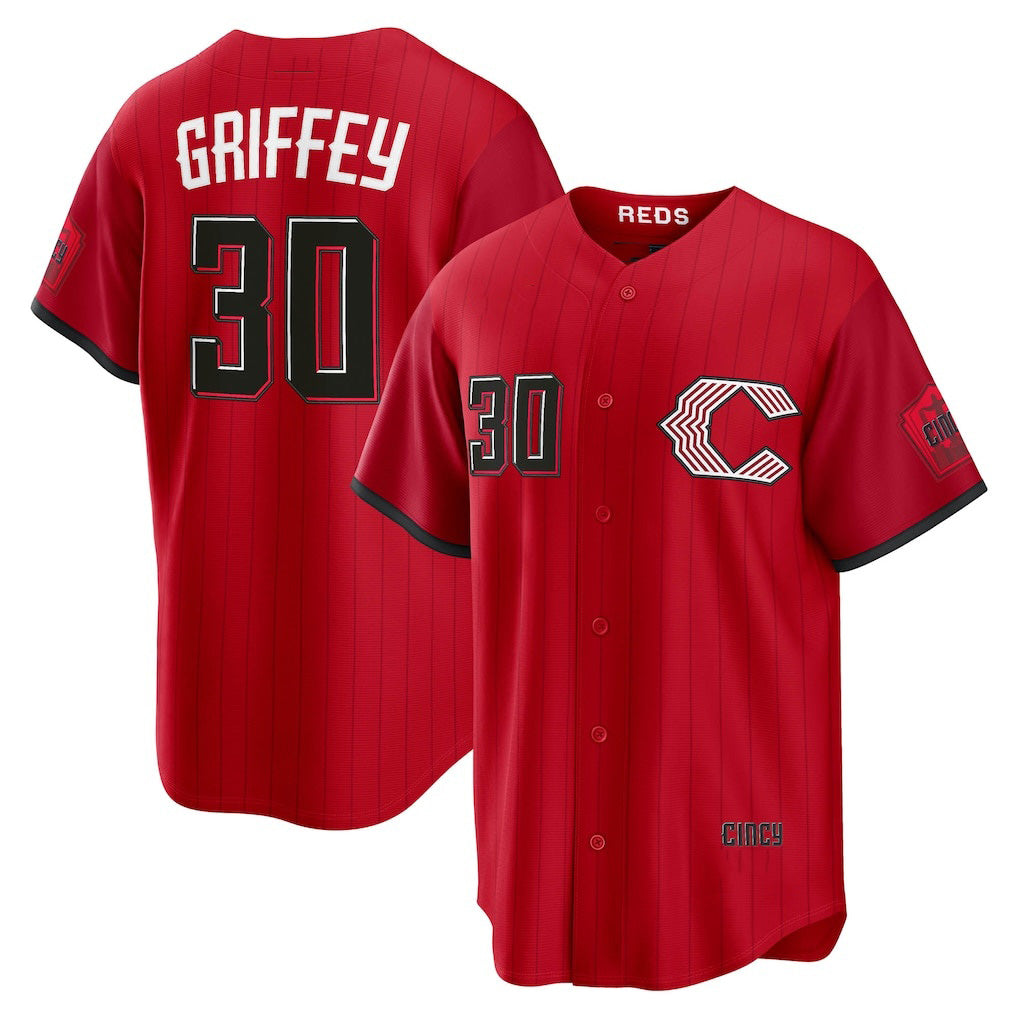 Cincinnati Reds #30 Ken Griffey Jr. Red 2026 City Connect Stadium Stitched Baseball Jersey