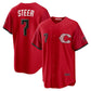 Cincinnati Reds #7 Spencer Steer Red 2026 City Connect Stadium Stitched Baseball Jersey