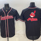 Cleveland Guardians Team Big Logo 2026 Fashion Replica Black Out Stitched Jersey