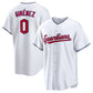 Cleveland Guardians #0 Andrés Giménez Home Replica Player Jersey - White Stitched Baseball Jersey