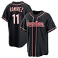 Cleveland Guardians #11 Jos¨¦ Ram¨ªrez 2026 Black Out Stitched Baseball Jersey
