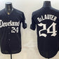 Cleveland Guardians #24 Chase DeLauter Black Gothic Vapor Premier Limited Stitched Jersey