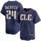 Cleveland Guardians #24 Chase DeLauter Navy 2024 City Connect Limited Stitched Baseball Jersey