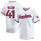Cleveland Guardians #41 Carlos Santana White Home Limited Stitched Baseball Jersey
