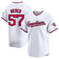 Cleveland Guardians #57 Shane Bieber White Home Limited Stitched Baseball Jersey