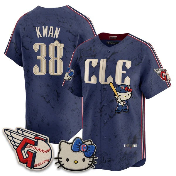 Cleveland Guardians #38 Steven Kwan Navy Puhics Meow KT Vapor Stitched Jersey