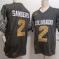 C.Buffaloes #2 Shedeur Sanders Black Gold With XII Patch FUSE Vapor Stitched American College Jerseys