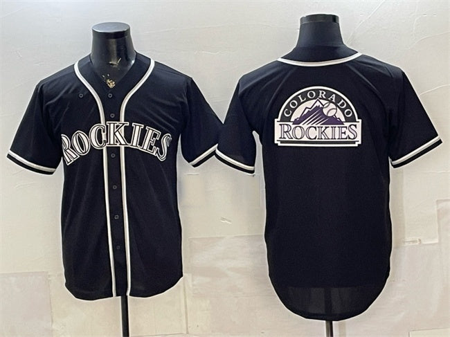 Colorado Rockies Team Big Logo 2026 Fashion Replica Black Out Stitched Jersey