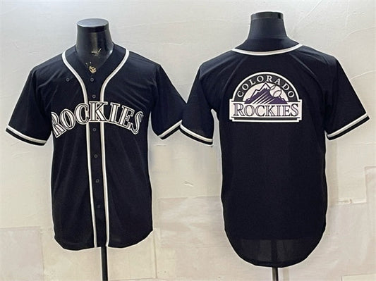 Colorado Rockies Team Big Logo 2026 Fashion Replica Black Out Stitched Jersey