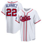 Cuba Baseball #22 Frank Alvarez White 2026 World Baseball Classic Home Stadium Stitched Baseball Jersey