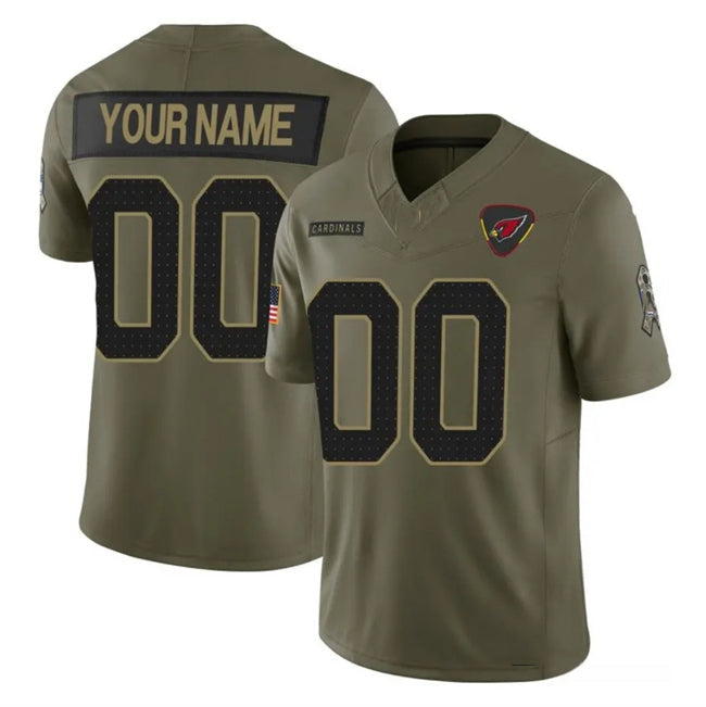 Custom A.Cardinals Active Player Olive 2025 F.U.S.E. Salute to Service Limited Stitched Football Jersey