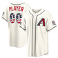 Custom Arizona Diamondbacks 2026 All-Star Edition Stars & Stripes Cream Stadium Pick-A-Player Baseball Jersey