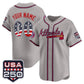 Custom Atlanta Braves Gray USA 250 Fourth of July Vapor Premier Limited Jersey ¨C All Stitched Baseball Jersey