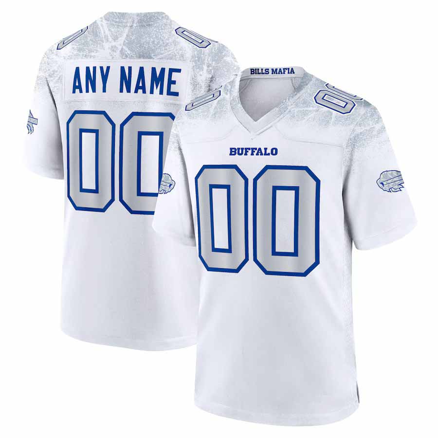 Custom B.Bills 2025 Rivalries Collection Game Jersey - White Football Stitched American Jerseys