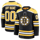 Custom B.Bruins Fanatics Home Premium Jersey - Black Stitched American Hockey Jerseys