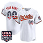 Custom Baltimore Orioles White USA 250 Fourth of July Vapor Premier Limited Jersey - All Stitched Baseball Jersey
