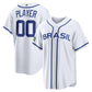 Custom Brazil Baseball 2026 World Baseball Classic Home Pick-A-Player Jersey - White Baseball Jersey Puhics