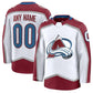 Custom C.Avalanche Fanatics Away Premium Jersey - White Stitched American Hockey Jerseys