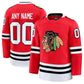 Custom C.Blackhawks Fanatics Home Premium Jersey - Red Stitched American Hockey Jerseys