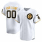 Custom Chicago Cubs Active Player White Gold 'Ryne Sandberg Tribute' Vapor Limited V3 Stitched Baseball Jersey