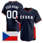 Custom Czech Republic Baseball Navy 2026 World Baseball Classic Stitched Baseball Jersey