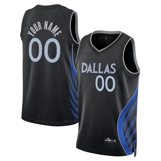 Custom D.Mavericks Active Player Black 2025-26 City Edition Stitched Basketball Jersey
