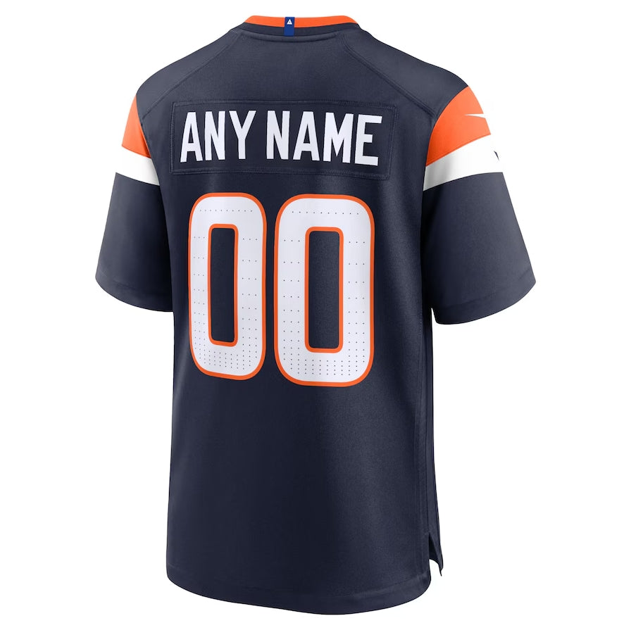 Custom D.Broncos  Alternate Game Jersey - Navy American Football Jerseys