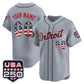 Custom Detroit Tigers Gray USA 250 Fourth of July Vapor Premier Limited Jersey ¨C All Stitched Baseball Jersey