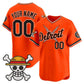 Custom Detroit Tigers x One Piece Orange Vapor Premier Limited Jersey - Stitched Baseball Jersey