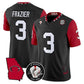 Custom G.Bulldogs #3 Nate Frazier Black Football 4x-Time National Champions Vapor Limited College Jerseys