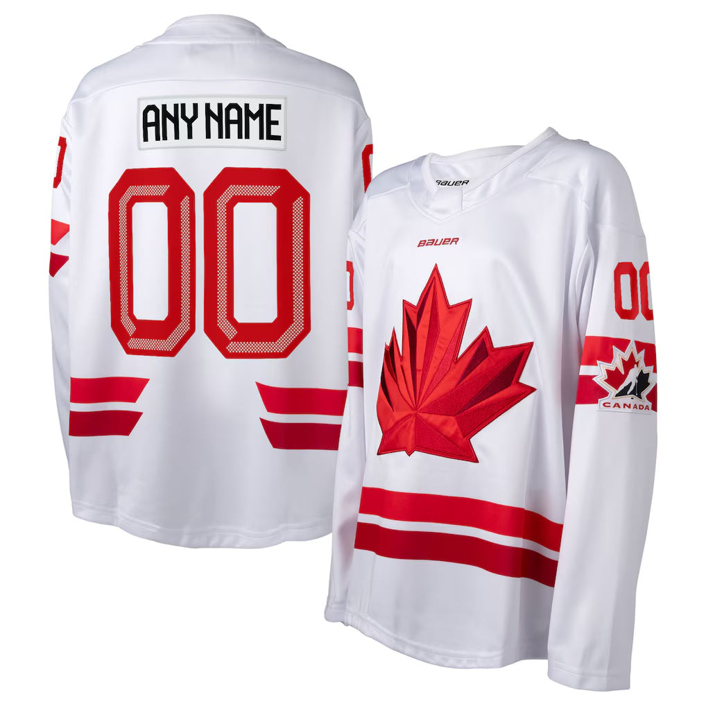 Custom H.Canada White 2026 Replica Stitched American Hockey Jerseys