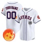 Custom Houston Astros x Dragon Ball White Vapor Premier Limited Jersey - All Stitched Baseball Jersey