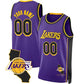 Custom LA.Lakers Active Player Purple 2025 California Patch Stitched Basketball Jersey