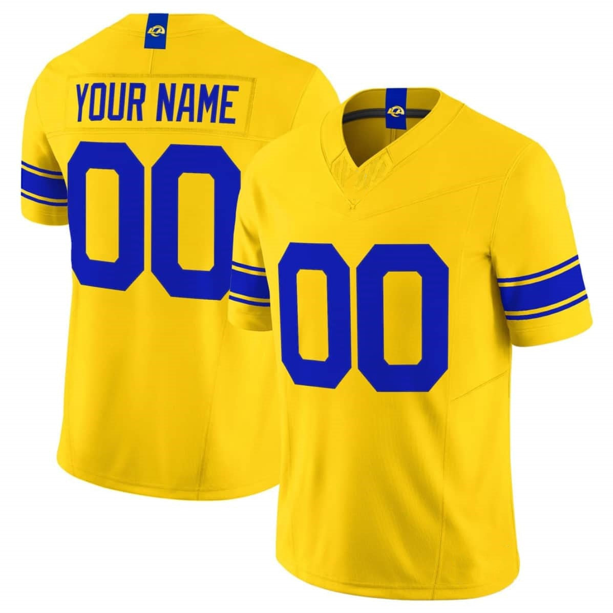 Custom LA.Rams Active Player Yellow 2026 F.U.S.E. Vapor Limited Stitched Football Jersey